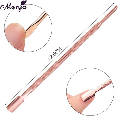 Monja 3 Stijlen Rvs Nail Art Cuticle Pusher Dubbel Grandado