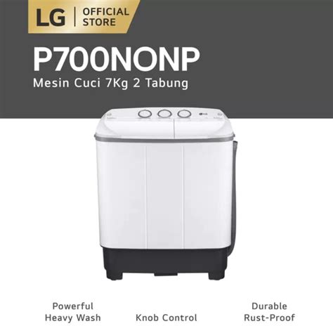 Jual Lg Mesin Cuci 2 Tabung 7 Kg P700nonp Shopee Indonesia