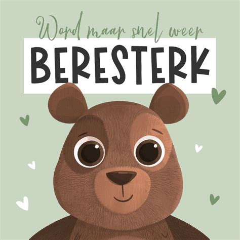 Beterschapskaart Dikke Knuffel Beresterk Kaartje Go