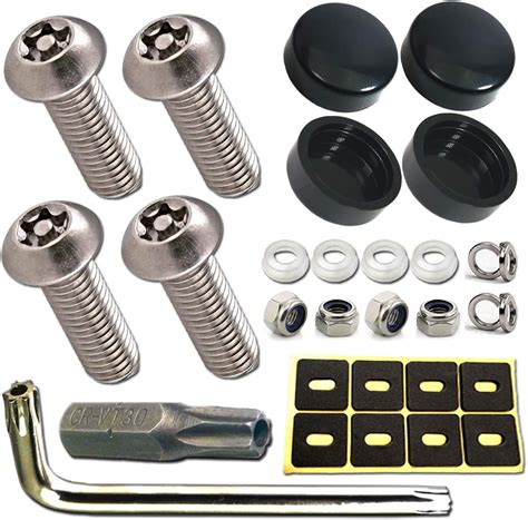 Pcs Security Screw Caps Bolt Covers For Car Truck License Plate Frame