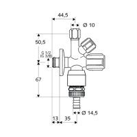 Schell Comfort Kombi Eckventil Dn Selbstdichtend Mit Rohrbe