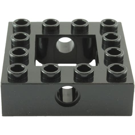 LEGO Black Brick 4 X 4 With Open Center 2 X 2 32324 Brick Owl