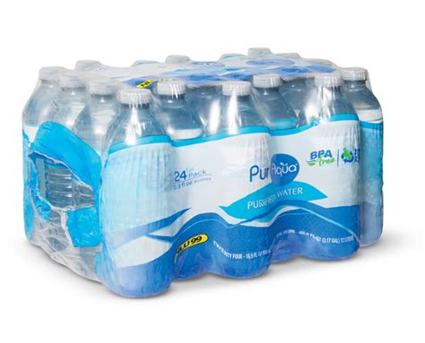 Purified Drinking Water Bottles Puraqua Aldi Us