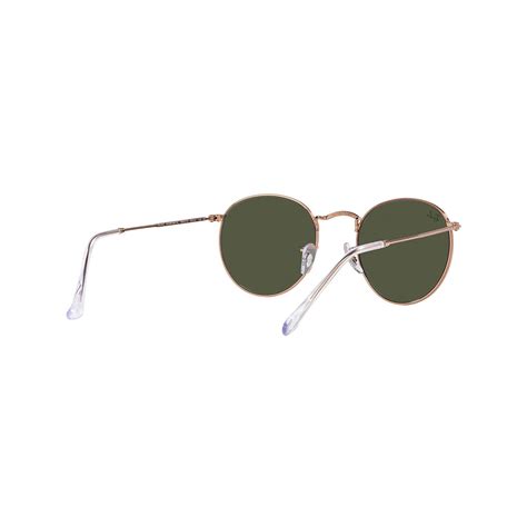 Buy Ray-Ban Rose Gold Sunglasses 0RB3447 Round Rose Gold Frame Green ...