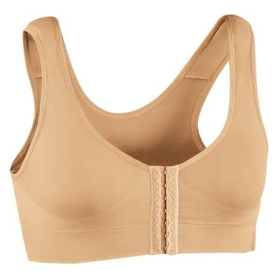 Collections Etc Women S Seamless Easy To Close Front Hook Comfort Bra Medium Nude Female Target