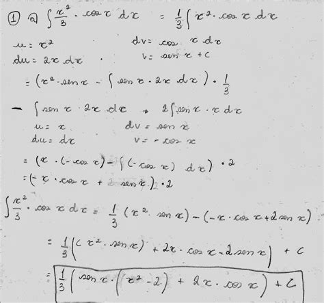 Integrais Simples Definidas E Duplas Lista De Exerc Cios Resolvidos