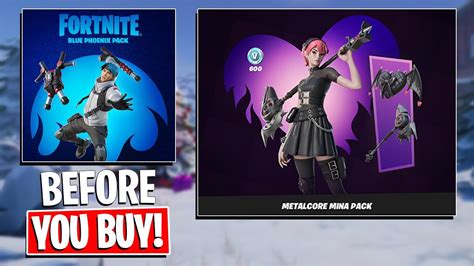 New Metalcore Mina And Ps Blue Phoenix Packs Fortnite Battle Royale Youtube