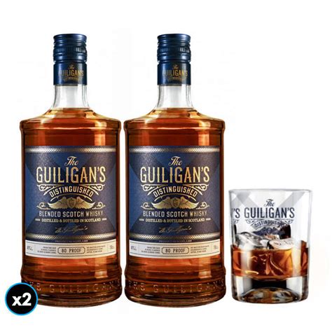 Booz Cl PACK GUILIGANS VASO 2x Whisky The Guiligans Distinguished