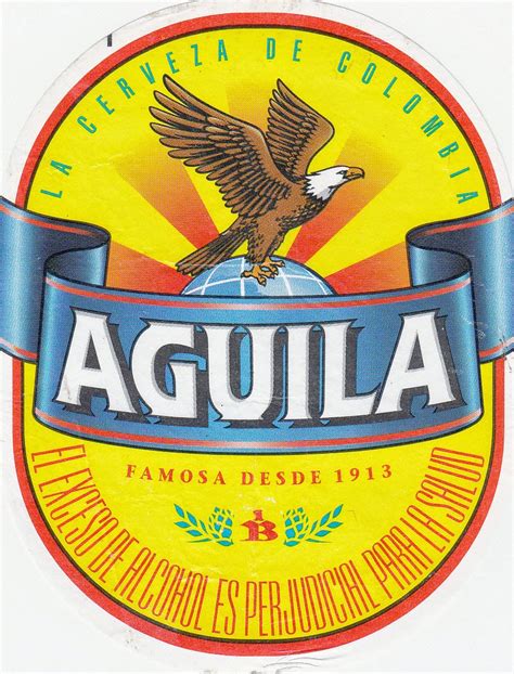 Etiquetas De Cervezas Y Maltas Colombianas Aguila