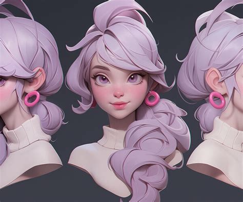 Artstation 310 Fashion Anime Female Head Reference4k Artworks