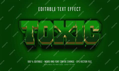 Premium Vector Toxic Editable Text Effect