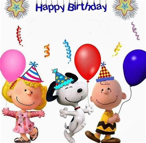 A Happy Birthday Card With Three Cartoon Characters