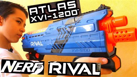 Nerf Rival Atlas Xvi 1200 Blaster Blue With Robert Andre Youtube