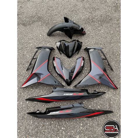 COVERSET BODYSET LC135 LC V8 DR BLACK RED RXZ DESIGN 035 FUEL INJECTION