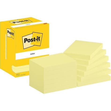 Post It Notes Jaune Canari Pack De Blocs Feuilles Par Bloc