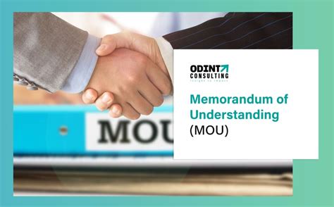 Memorandum Of Understanding MOU Advantages Checklist Procedure To