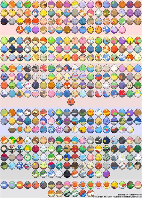 Pokemon Eggs Sprites By Kindsoulnyan On Deviantart