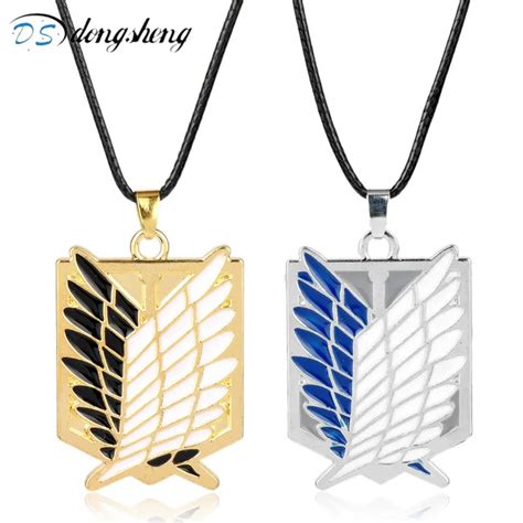 Collier Pendentif Attaque Des Titans Arpentage Du Corps Logo Anime