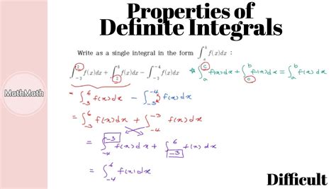 Integration How To Properties Of Definite Integrals Difficult Level