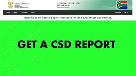 How To Get A Csd Central Supplier Database Report In South Africa