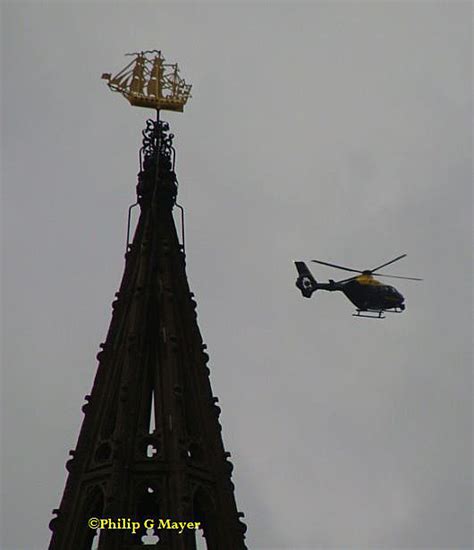 Police Helicopter Hovers Over Liverpool Parish Church Whi Flickr