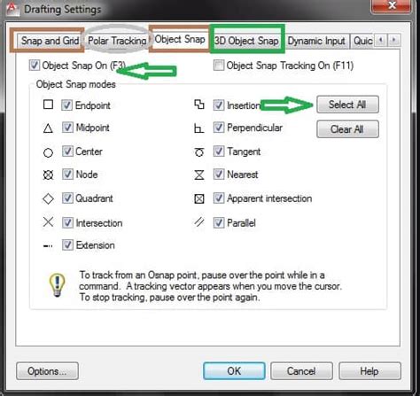 Cad Tut Use Of Status Bar And Visual Reference Ortho Snap Grid