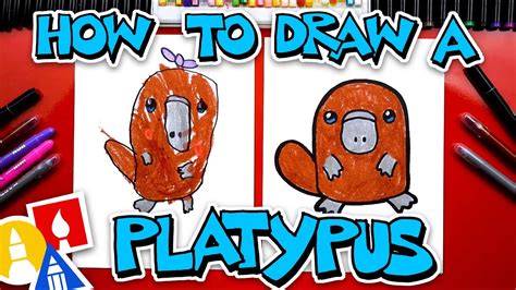 How To Draw A Cute Cartoon Platypus Youtube