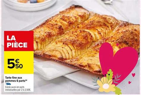 Promo Tarte Fine Aux Pommes Parts Chez Carrefour Icatalogue Fr