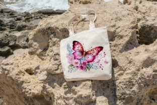 Pink Butterfly With Flowers Sublimation Graphic By Aspect Studio