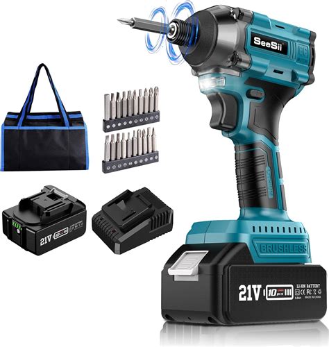 Amazon Co Jp Seesii Impact Driver Small Impact Driver Brushless