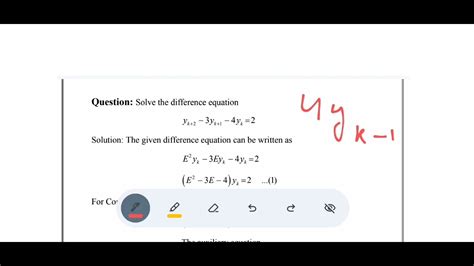 Lec 2 Non Homogeneous Difference Equation Of Type 1 Numerical Analysis Ll Youtube