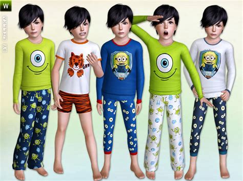 The Sims Resource Boys Sleepwear Set