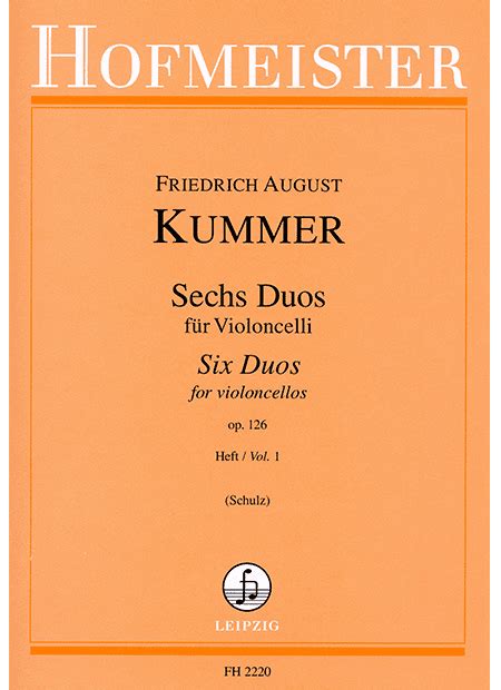 Sechs Duos für Violoncelli op 126 Heft 1 Hofmeister Musikverlag