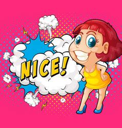 Nice Comic Word Royalty Free Vector Image VectorStock