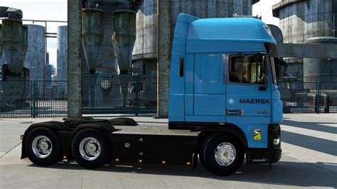 Ets Skin Maersk Daf Xf V Trucks Daf Skins Mod F R