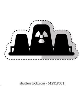 Nuclear Plant Chimney Icon Stock Vector Royalty Free