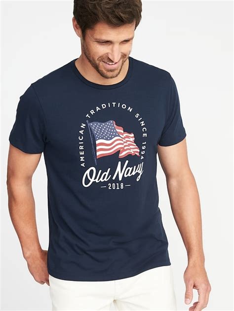 Old Navy Men S 2018 Flag Graphic Tee Ink Blue Big And Tall Size L Old Navy Old Navy Men Mens