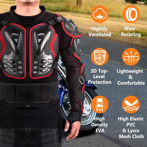 Veste Armure Moto Blouson Motard Gilet Protection Équipement de Moto