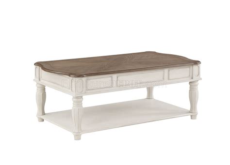 Florian Coffee Table 3pc Set Lv01662 In Antique White By Acme