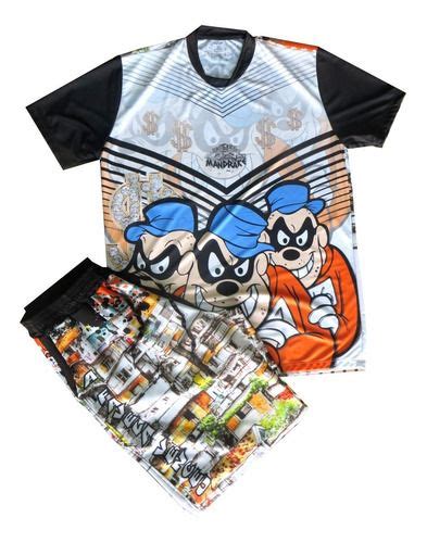 Kit Favela Quebrada Mandrake Camiseta Bermuda Cod R