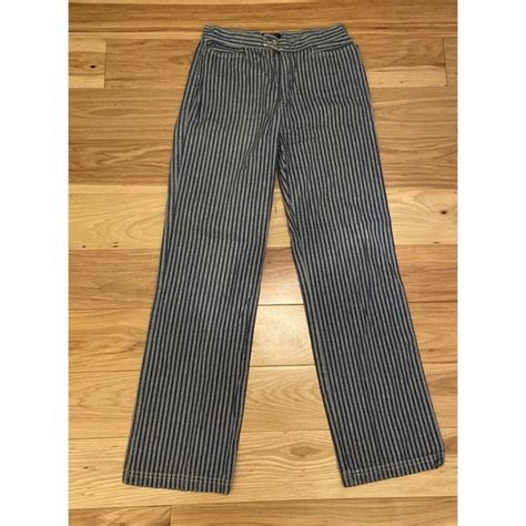 Zara Bottoms Zara Girls Pants Size 6 Stripes White Blue Poshmark