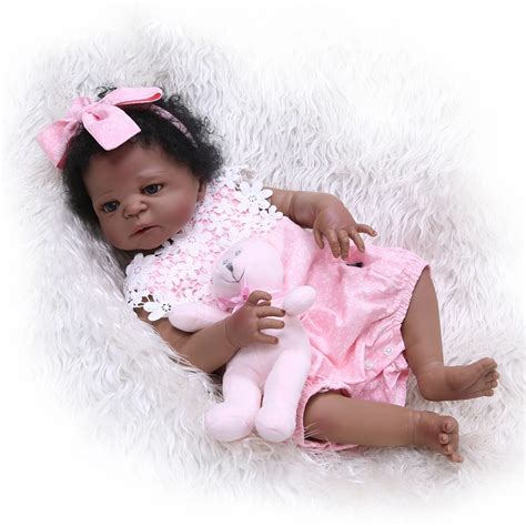 Npk Black Doll Reborn Cm Full Silicone Reborn Baby Girl Dolls Toys