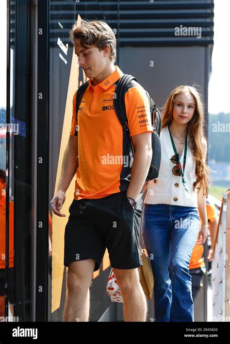 Piastri Oscar Aus Mclaren F1 Team Mcl60 With His Girlfriend Lily