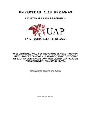 Universidad Alas Peruanas Tesis Autoguardado Pdf