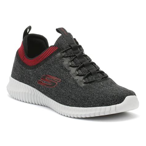 Skechers Mens Black Red Elite Flex Hartnell Trainers For Men Lyst Uk