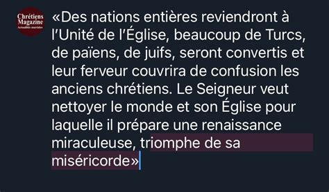 Arc Atlantique Press on Twitter RT ChrtiensMag Prophétie de la