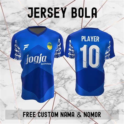 Jual KODE X92A Jersey PSIM Jogja Klub Bola Baju Kaos Custom Nama Dan