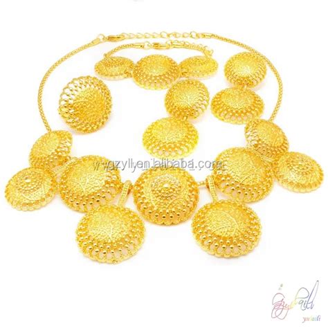 24k Gold Plated Saudi Arabia Jewelry Sets Ladies Wholesale Costume ...