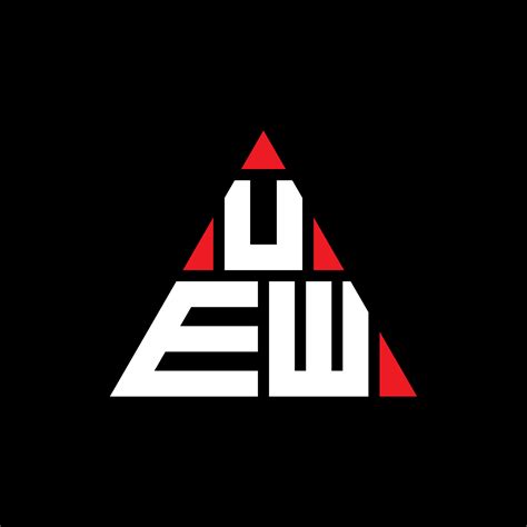 UEW triangle letter logo design with triangle shape. UEW triangle logo ...