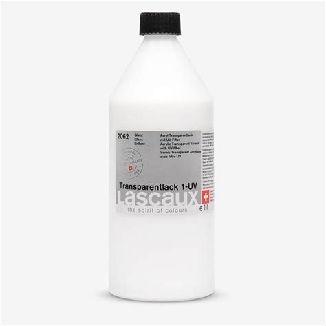 Lascaux Transparent Uv Protect Varnish Litre Gloss Jackson